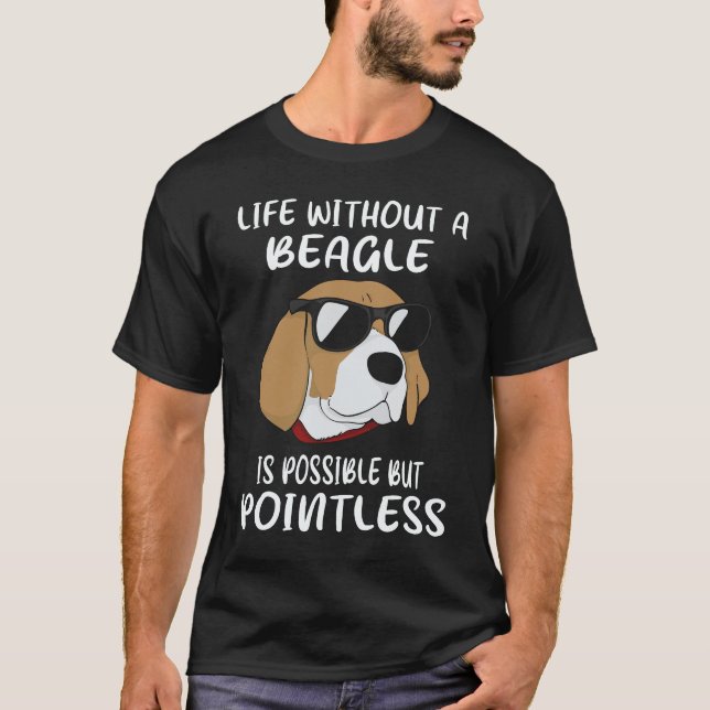 T-shirt 16 La vie sans un beagle (Devant)
