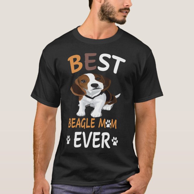 T-shirt 16 Meilleur Beagle Maman Jamais (Devant)