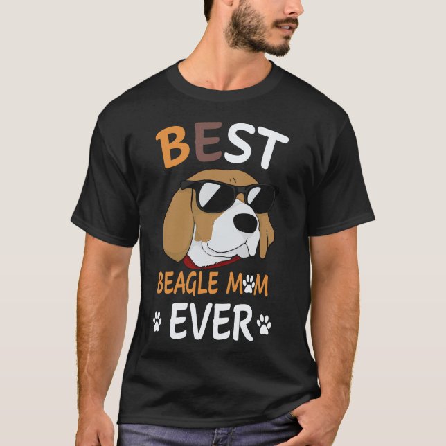 T-shirt 16 Meilleure Maman Beagle Ever Beagle (Devant)
