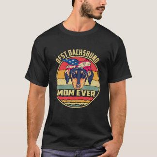 T-shirt 16 Meilleure Maman Dachshund Vintage