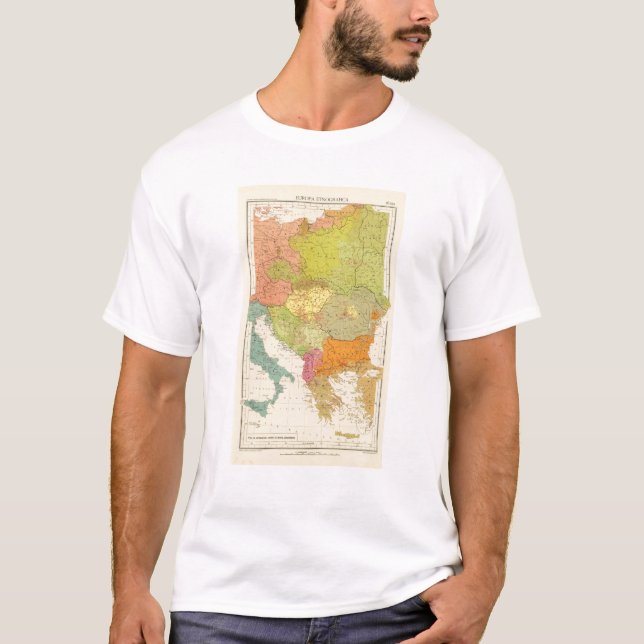 T-shirt 16 un Européen ethnographique (Devant)