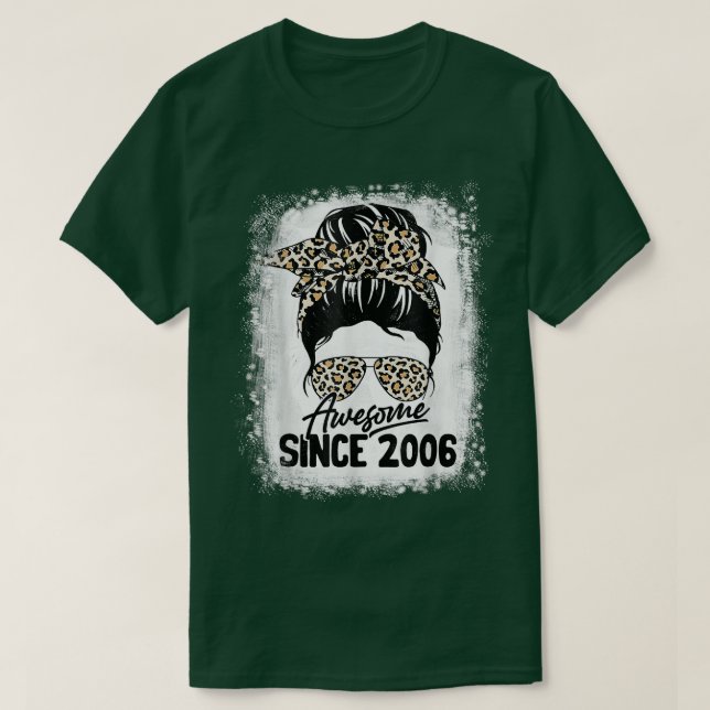 T-shirt 16 Years Old Awesome Since 2006 Leopard 16th Birth (Design devant)