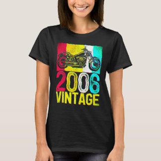 T-shirt 16 Years Old Retro Motorcycle Vintage 2006 16th Bi