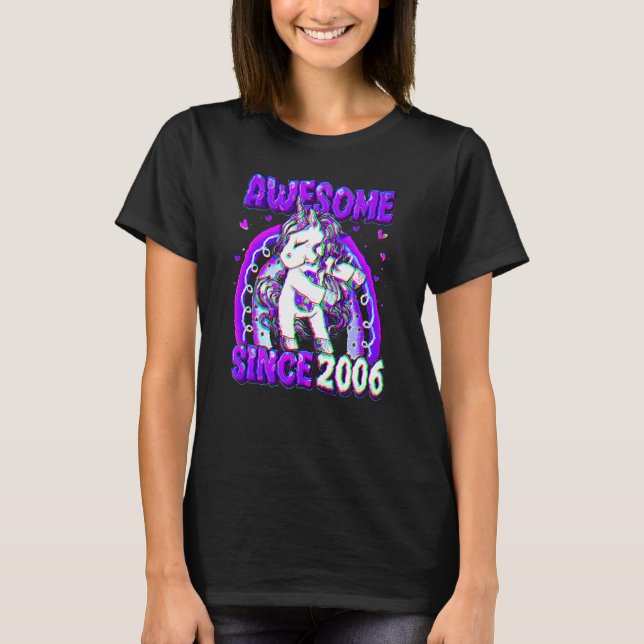 T-shirt 16 Years Old Unicorn Flossing 16th Birthday Girl U (Devant)