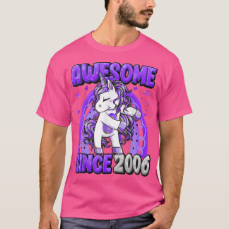 T-shirt 16 Years Old Unicorn Flossing 16th Birthday Girl U