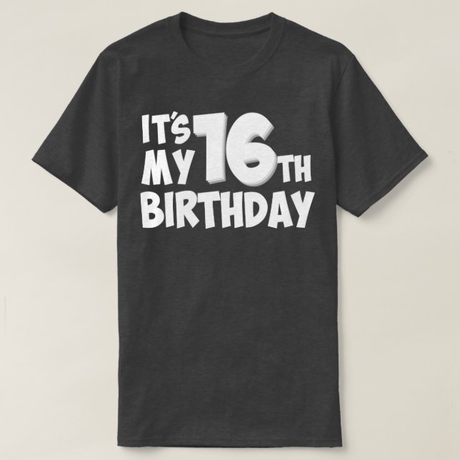 T-shirt 16e anniversaire (Design devant)