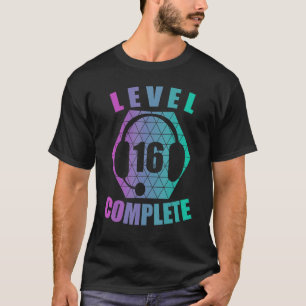 T-shirt 16e anniversaire 16 ans Gamer Gaming Console Vidéo