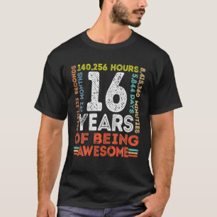 T-shirt 16e anniversaire Awesome 16 ans Vintage Retro