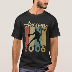 T-shirt 16E Anniversaire Awesome Depuis 2006 Basketball 16
