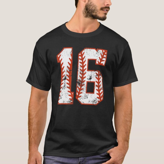 T-shirt 16e anniversaire Baseball Seize 16 ans Garçon Gir (Devant)