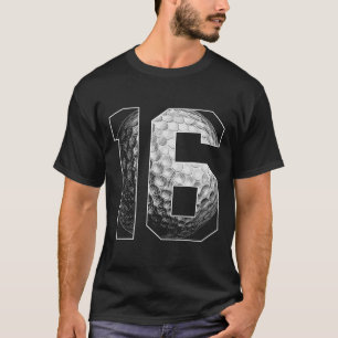 T-shirt 16e anniversaire Boy Golf Player Golf 16 ans