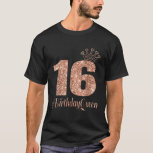 T-shirt 16e anniversaire Cadeau Ado Sweet sixteen 16 Rose
