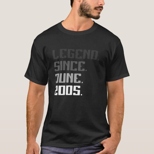 T-shirt 16E Anniversaire Cadeaux 16 Ans Légende Depuis Jui (Devant)