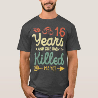 T-shirt 16e anniversaire de mariage tee match couples 16