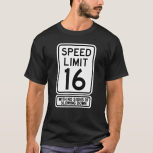 T-shirt 16e anniversaire Limite de vitesse Signal Garçons 