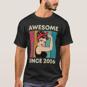 T-shirt 16E Anniversaire Magnifique Depuis 2006 Vintage Re