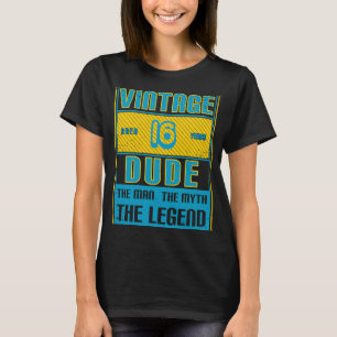 T-shirt 16e anniversaire pour les garçons 16 ans Vintage 2