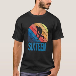 T-shirt 16e anniversaire Retro Field Hockey 16 ans Garçon