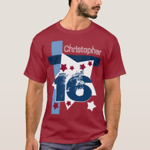 T-shirt 16ème Année faite sur commande BLEUE BLANCHE ROU