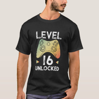 T-shirt 16ème Niveau 16 de chemise de Gamer de garçon