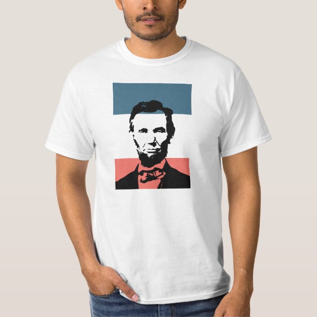 T-shirt 16ème président d'Abraham Lincoln (Devant)