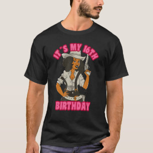 T-shirt 16yo Cowgirl Anniversaire 16 Filles Son 16ème anni