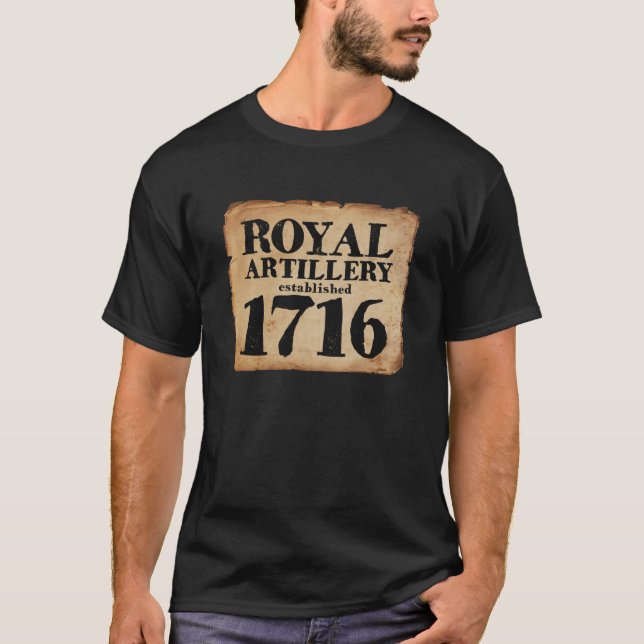 T-shirt 1716 royal de parchemin d'artillerie (Devant)