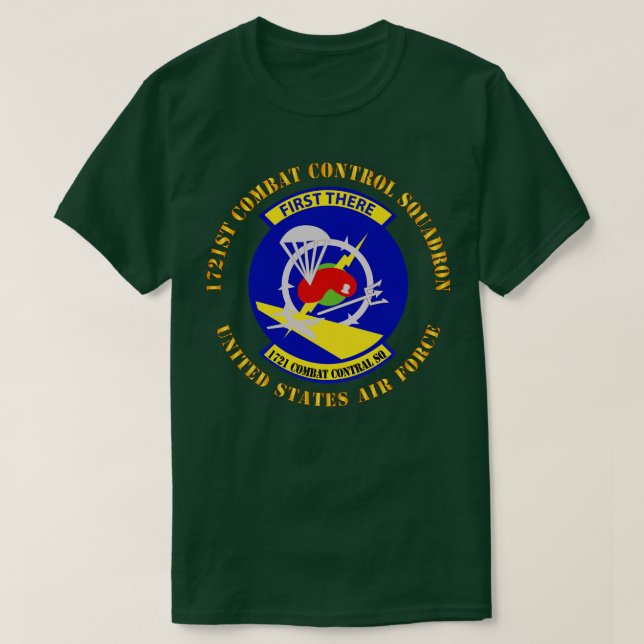 T-shirt 1721e escadron de contrôle de combat SSI X (Design devant)