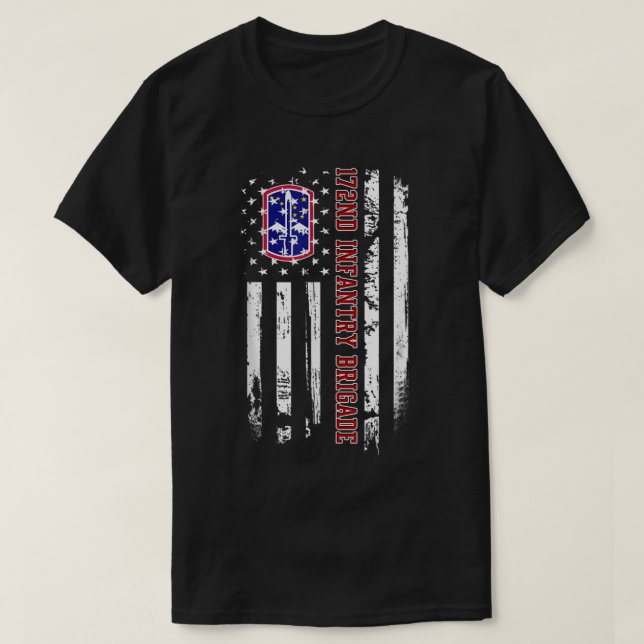 T-shirt 172e brigade d'infanterie Vétéran des États-Unis V (Design devant)
