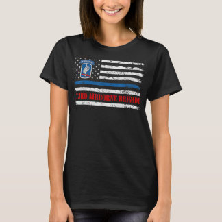T-shirt 173e Brigade aéroportée Chevalier-drapeau américai