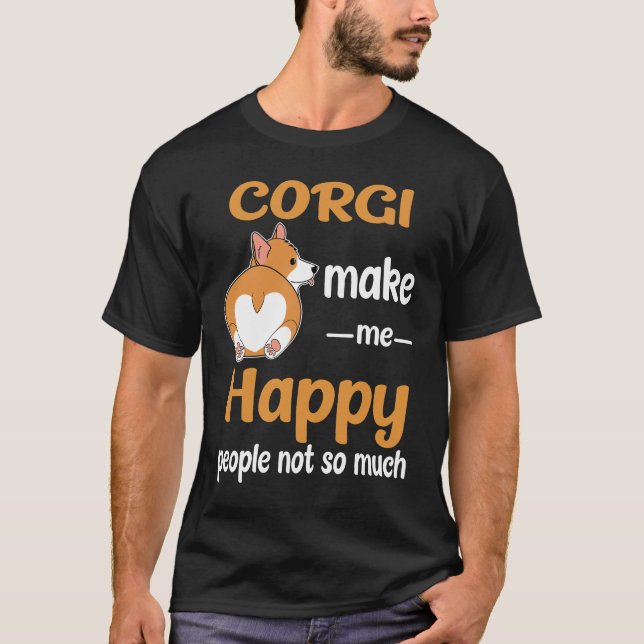 T-shirt 174 Corgi Me Rendre Heureux (Devant)
