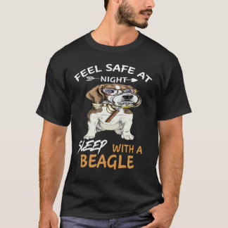 T-shirt 175 Sens En Sécurité La Nuit Sommeil Avec Un Beagl