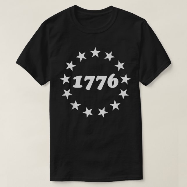 T-shirt 1776 13 Étoiles Betsy Ross Drapeau américain Style (Design devant)