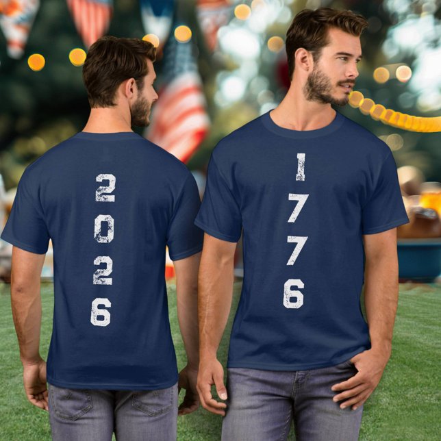 T-shirt 1776 2026 Semiquincentennal Numérique Vertical (Créateur téléchargé)
