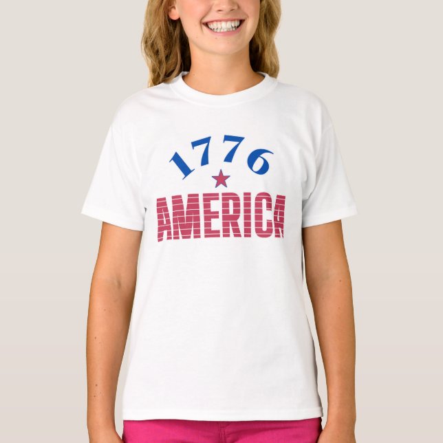 T-shirt 1776 AMÉRIQUE année de liberté  (Devant)