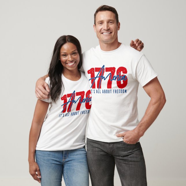 T-shirt 1776 Amérique - Liberté et indépendance (Unisexe)