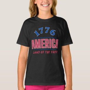 T-SHIRT 1776 AMÉRIQUE TERRE DE LIBERTÉ  