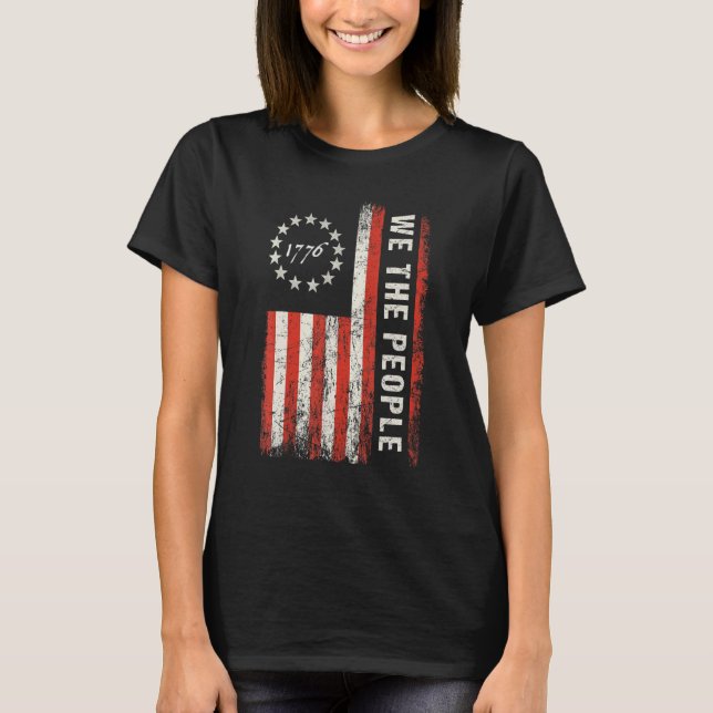 T-shirt 1776 Nous Le Peuple Constitution Patriotique Améri (Devant)