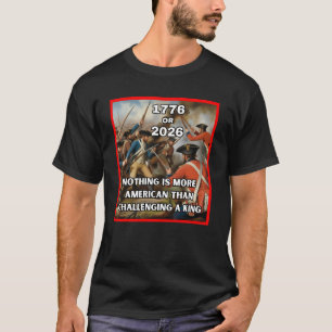 T-shirt 1776 ou 2026 – Les Américains défient un roi