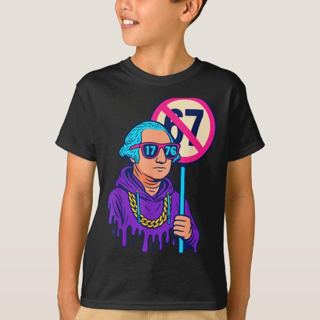 T-shirt 1776 Plus de 67 Meme drôle George Washington Drip  (Devant)