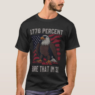 T-shirt 1776 pour cent sûr que le drapeau im 31 usa juille
