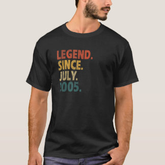 T-shirt 17 Ancienne légende depuis juillet 2005 17ème anni