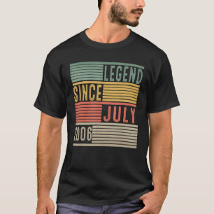 T-shirt 17 Année Vieux garçon Ado Légende depuis juillet 2