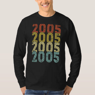 T-shirt 17 Anniversaire Vintage 2005 17e anniversaire