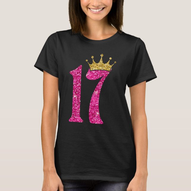 T-shirt 17 ans 17e anniversaire Fête de la Couronne d'or d (Devant)