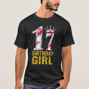 T-shirt 17 ans 17e anniversaire fille reine corneille diam