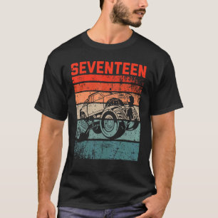 T-shirt 17 ans 17e anniversaire Monster Truck Boys Girl