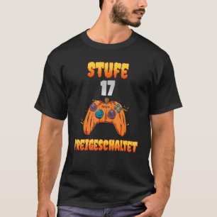 T-shirt 17 ans 17e anniversaire niveau 17 vidéo déverrouil