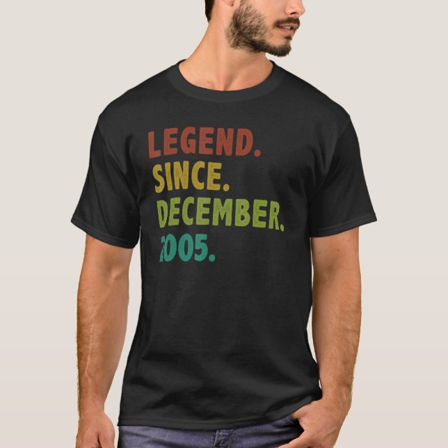 T-shirt 17 ans de légende depuis décembre 2005 17e naissan (Devant)