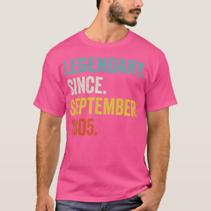 T-shirt 17 Ans Légendaire Depuis Septembre 2005 17e B